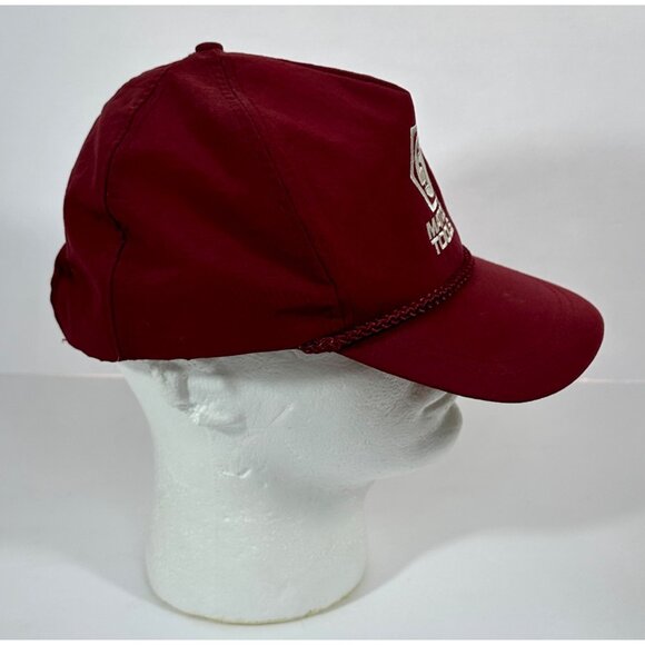 Vintage Matco Tools Burgundy Snapback Hat With Embroidered Logo & Rope Detail - Picture 8 of 11